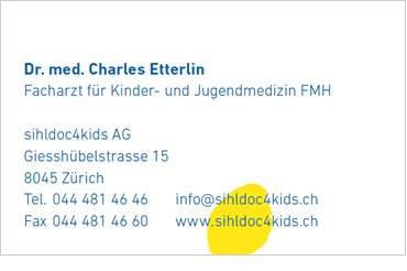 sihldoc4kids Logodesign und Erscheinungsbild